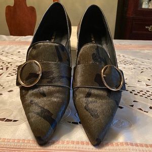 Circle Fur Camo Loafer